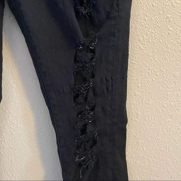 FRAME DENIM - Le Skinny de Jeanne - Black Distressed- NWT - Picture 4 of 10